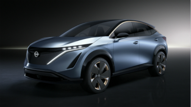 日產(chǎn)Ariya純電動(dòng)跨界概念車“盾式”前臉
